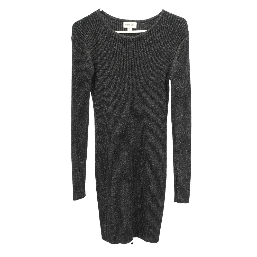 Open Edit Sweater Dress SZ M Eveningwear Party Holiday Classic Elevated Casual